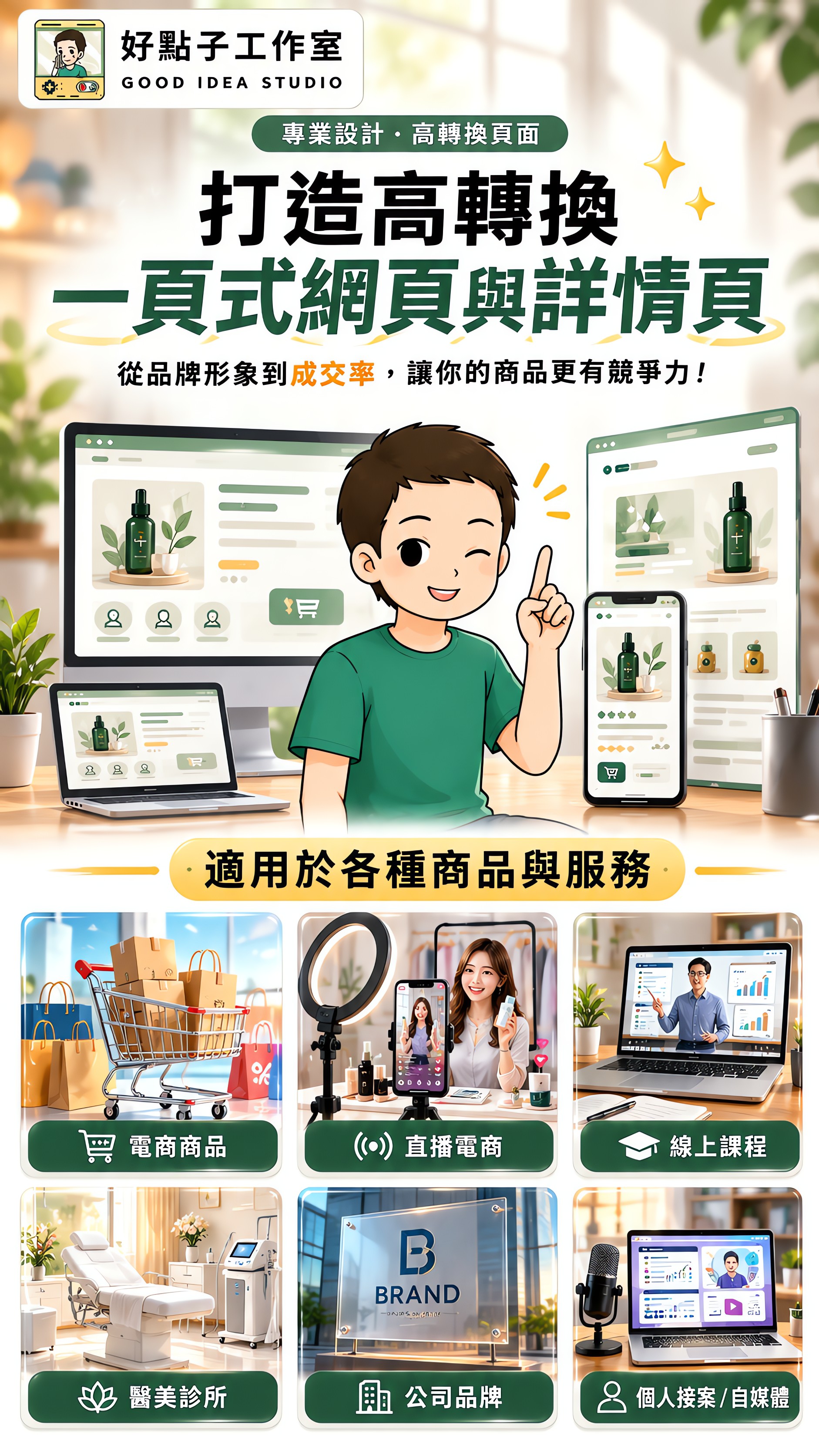 好點子工作室一頁式銷售頁服務 01